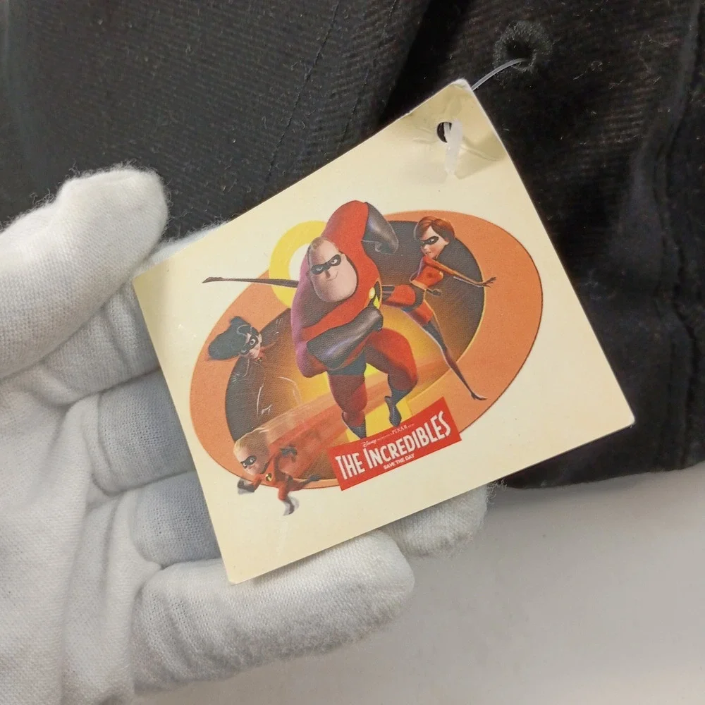 Disney‎ Pixar The Incredibles Promo Baseball Cap Hat Black Red Rim - RARE